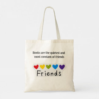 Books Quietest Constant Friends Rainbow Hearts Typ Tote Bag