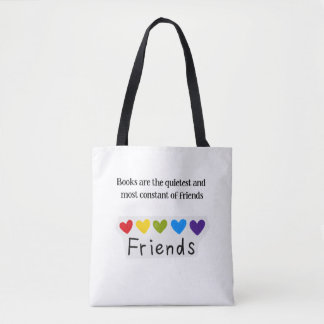 Books Quietest Constant Friends Rainbow Hearts Typ Tote Bag