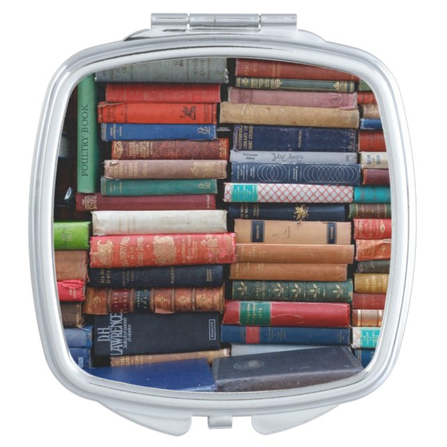Books Read Love Old Books Compact Mirror (Front)