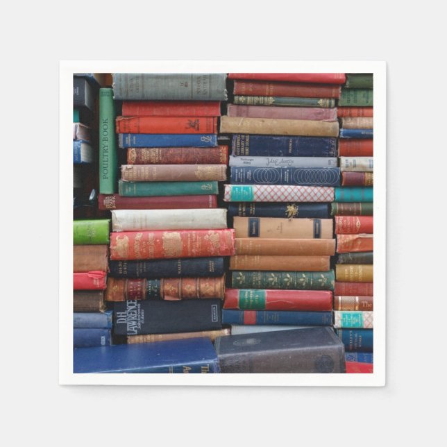Books Read Love Old Books Napkins (Front)