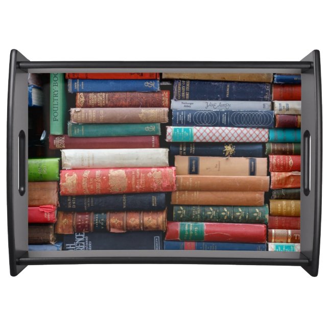 Books Read Love Old Books Serving Tray (Front)