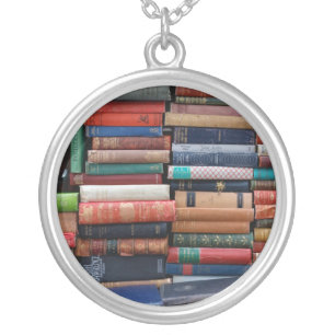 Books Read Love Old Books Silver Plated Necklace