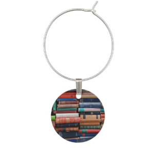 Books Read Love Old Books Wine Charm