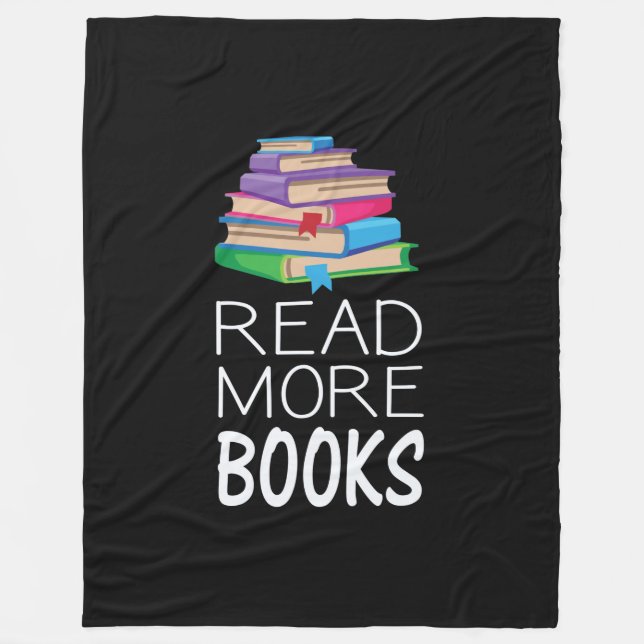 Books - Read More Books Fleece Blanket (Front)