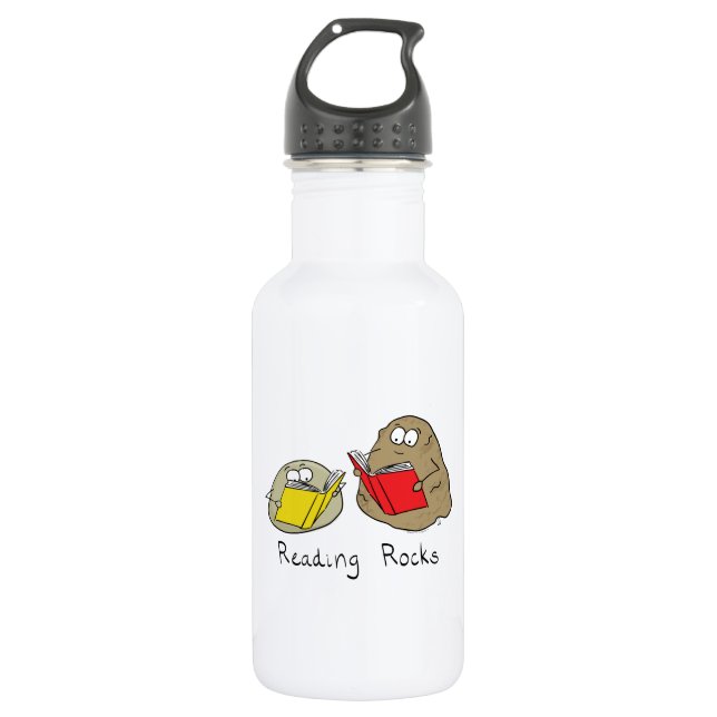 Books Reading Kids Funny Stainless Steel Water Bottle (Front)