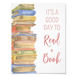 Books Reading Theme Photo Print