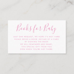Books Request Baby Shower Invitation Insert