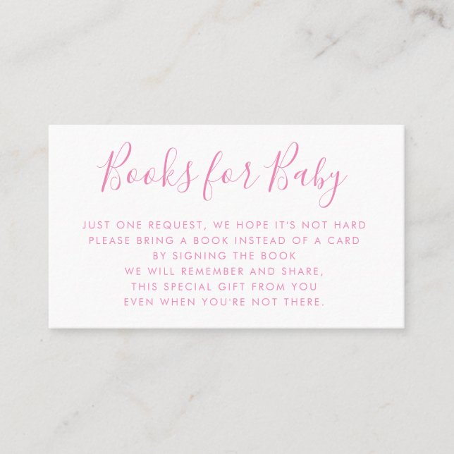 Books Request | Baby Shower Invitation Insert (Front)