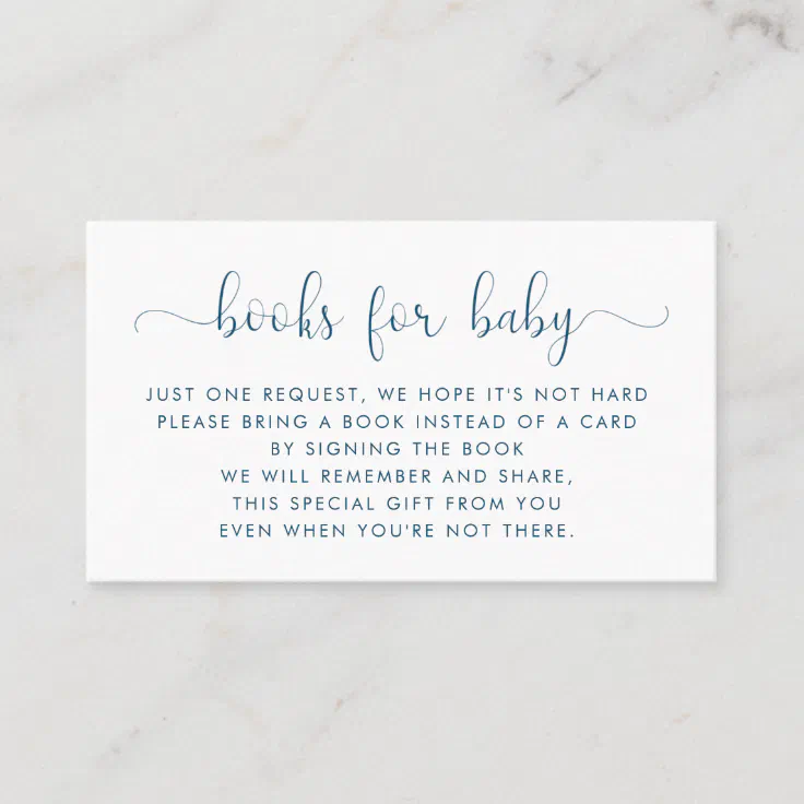 Books Request Baby Shower Invitation Insert Zazzle