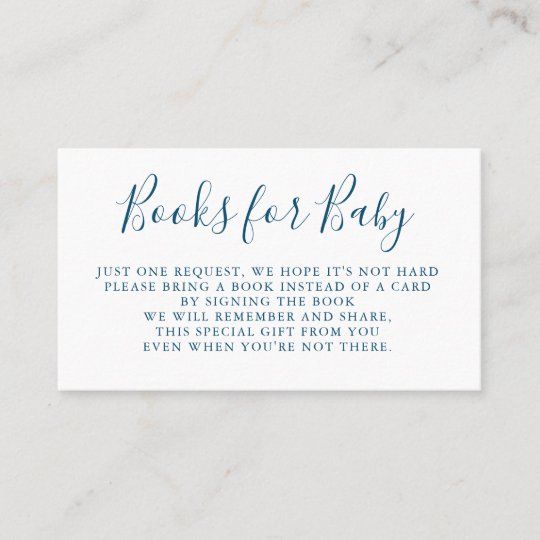 Books Request | Baby Shower Invitation Insert | Zazzle.com