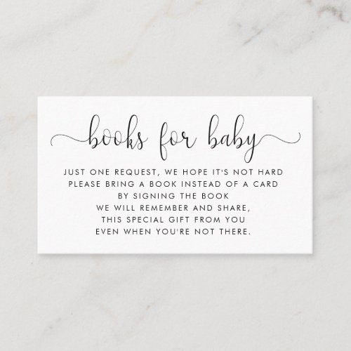 Books Request  Baby Shower Invitation Insert