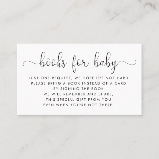 Books Request Baby Shower Invitation Insert