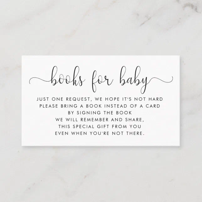 Books Request | Baby Shower Invitation Insert | Zazzle