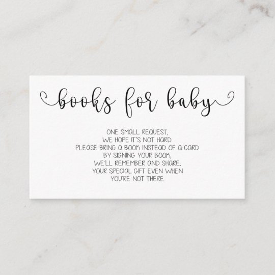 Books Request Baby Shower Invitation Insert Books Request Baby Shower Invitation Insert