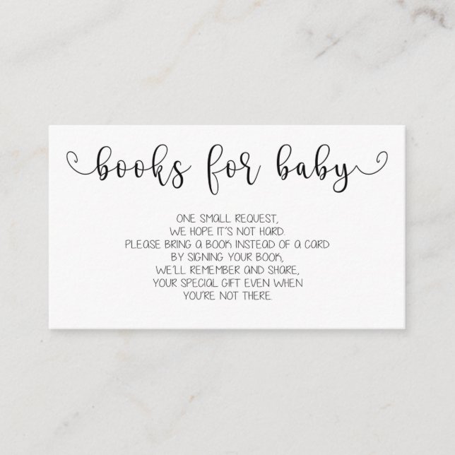 Books Request | Baby Shower Invitation Insert (Front)