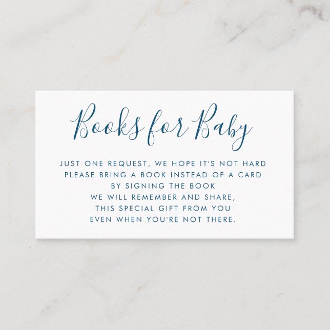 Books Request | Baby Shower Invitation Insert (Front)