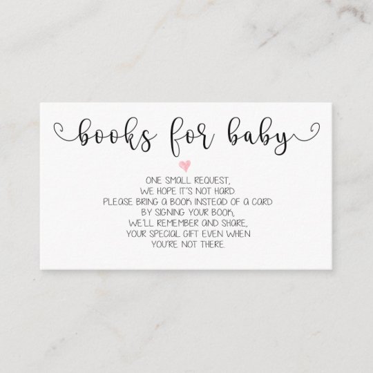 Books Request | Baby Shower Invitation Insert | Zazzle.com