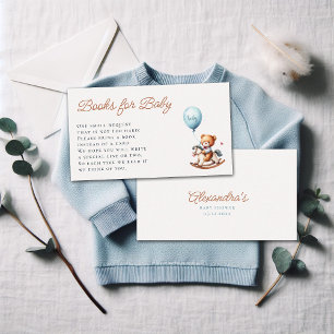 Books Request Bearly Wait Rocking Boy Baby Shower Enclosure Card