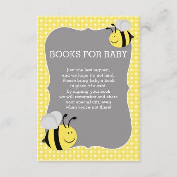Books Request Mommy To Bee Baby Shower Enclosure Card by prettypicture at Zazzle