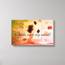 Books rock my world canvas print