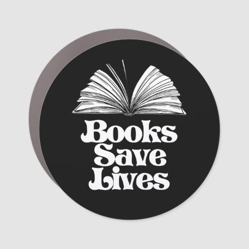 Books Save Lives Car Magnet