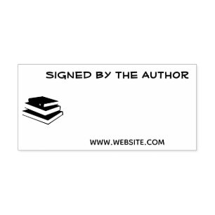 Books Self Inking Signed by Author Bookplate Novel Self-inking Stamp