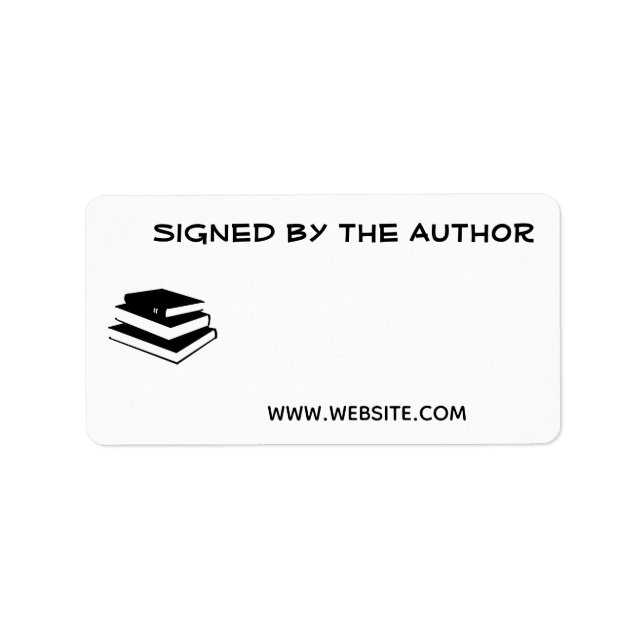 Books Signed by Author  Bookplate Writer Website (Front)