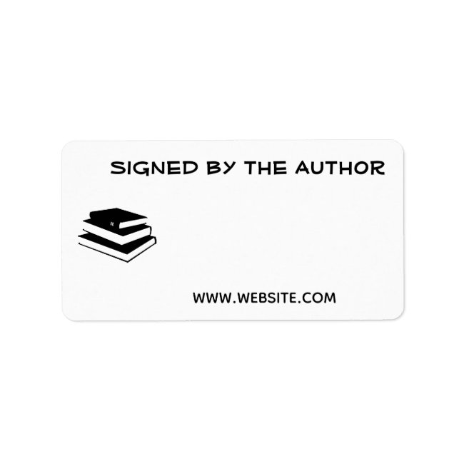 Books Signed by Author Bookplate Writer Website