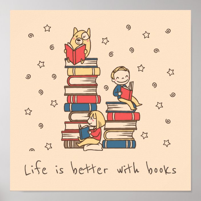 Books slogan classroom or library kid's room poster | Zazzle.com