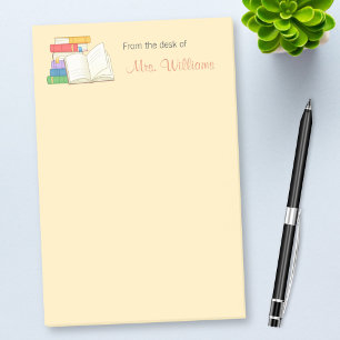 Books Stack Open Book School Teacher Post-it Notes