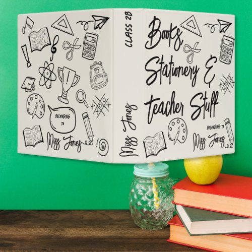 books stationery &amp; Teacher Stuff Personalised 3 Ring Binder