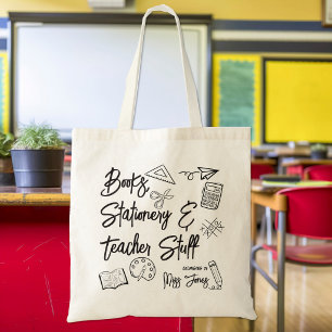 books stationery & Teacher Stuff Personalised Tote Bag