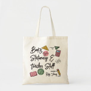books stationery & Teacher Stuff Personalised Tote Bag