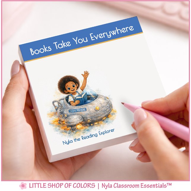 Books Take You Everywhere Personalized Book Lover Post-it Notes (Creator Uploaded)