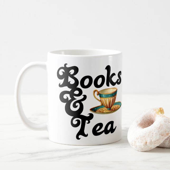 Books & Tea Mug (With Donut)