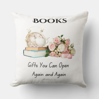Books Throw Pillow