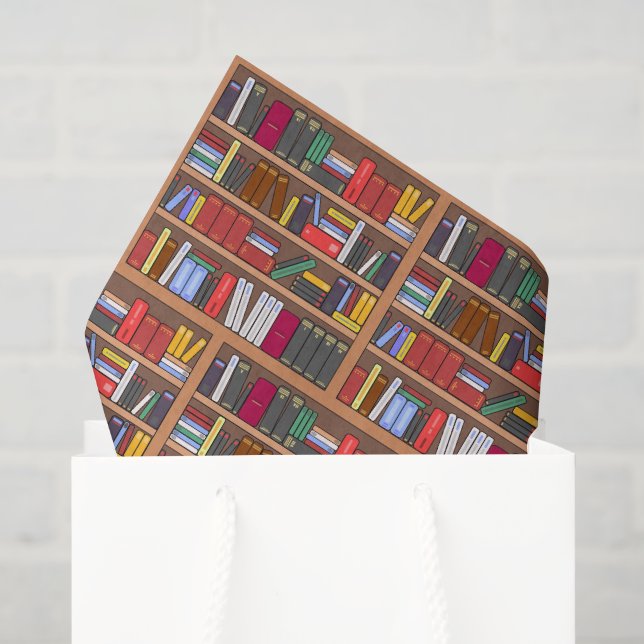 Books Tissue Paper, Reader Decoupage Paper (Gift Bag)