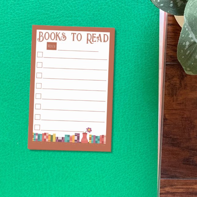 Books To Read On Shelf List Notes (Books on shelf to read monthly list sticky notes .)