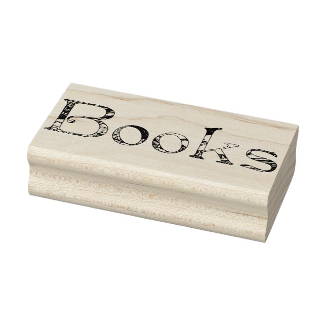 Books Vintage Illustration Rubber Stamp (Stamp)