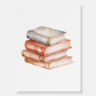 Books Watercolor Foam Board