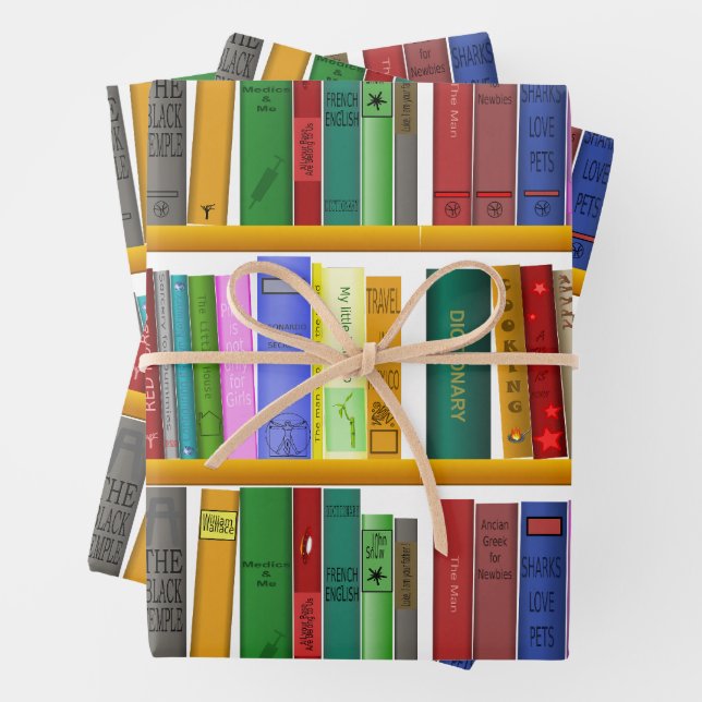 Books Wrapping Paper Sheets (In situ)