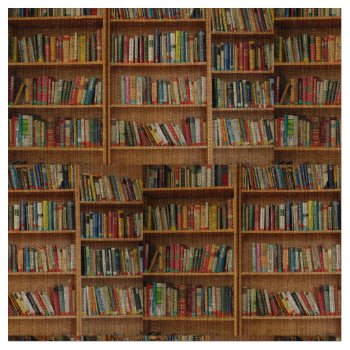 Bookshelf Background Fabric by Argos_Photography at Zazzle