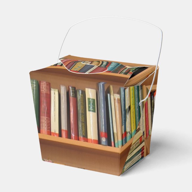 Bookshelf background favor boxes (Front Side)