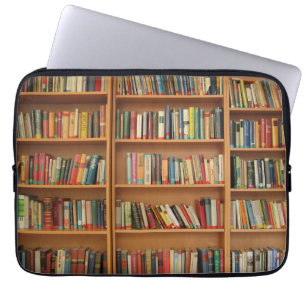 Bookshelf background laptop sleeve