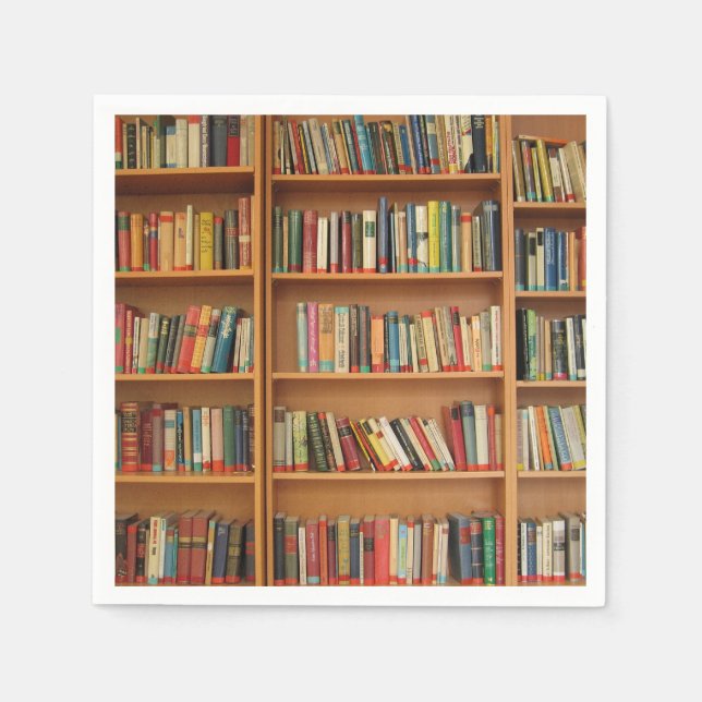 Bookshelf background paper napkins (Front)