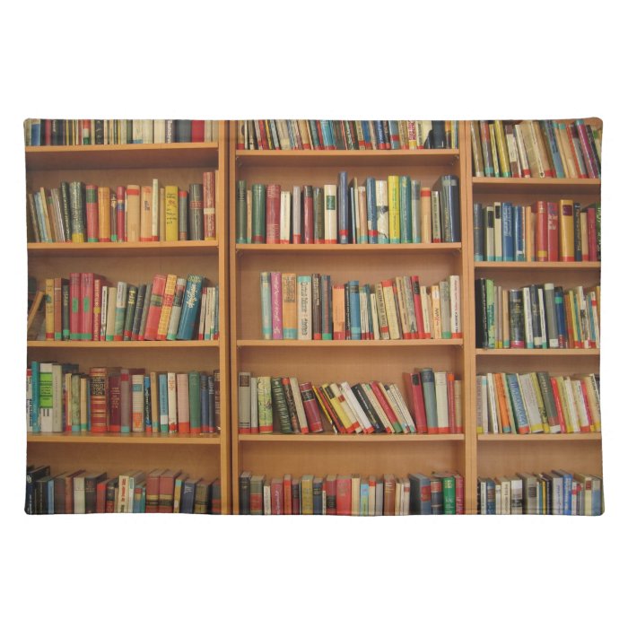 Bookshelf background placemat