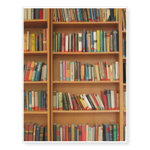 Bookshelf background temporary tattoos