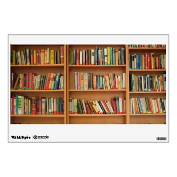 Bookshelf Background Wall Decal by Argos_Photography at Zazzle