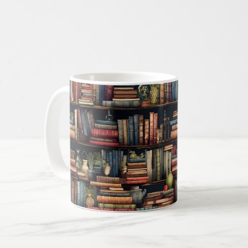 Bookshelf Books Coffee Mug