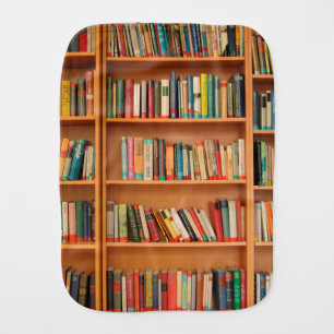 Bookshelf Books Library Bookworm Reading Burp Cloth